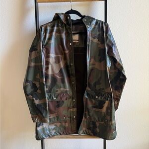 Hershel Camo Hooded Raincoat Jacket